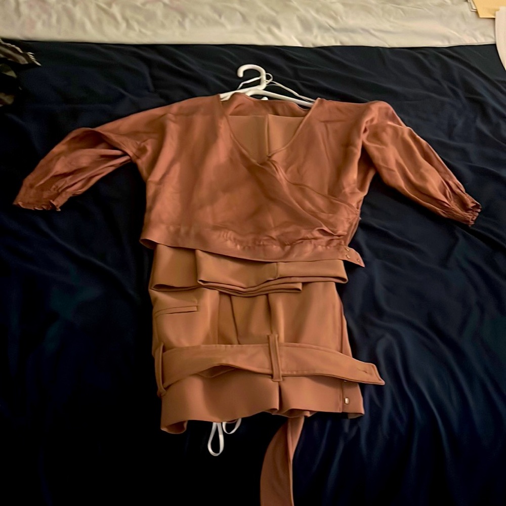 Perfect dressy outfit for wedding or business meeting .